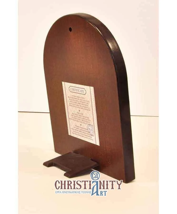 Virgin Mary with 7 Swords - Image in wood with stainless steel frame - Mount Athos — additional product image 2 from Christianity Art
