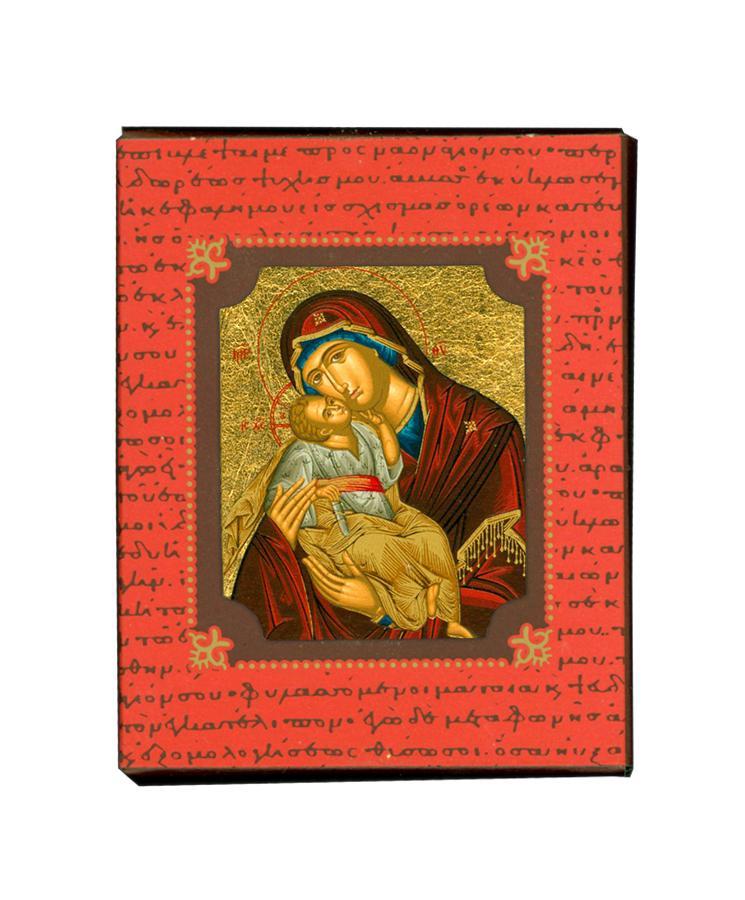 Virgin Mary Glyco Kissousa - Magnetic image on wood - Mount Athos — additional product image 4 from Christianity Art