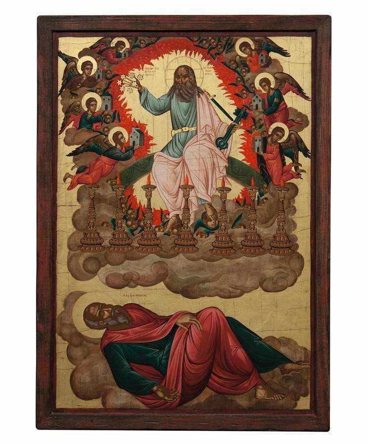 The Revelation - Engraved wooden image painted on canvas - Mount Athos — additional product image 3 from Christianity Art