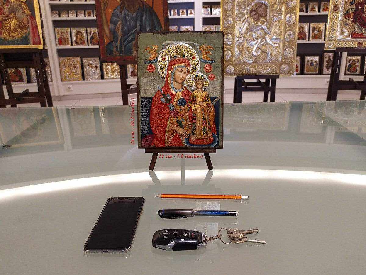 Christ Almighty - Old wooden image with silver halo locally gilded - Mount Athos — additional product image 3 from Christianity Art