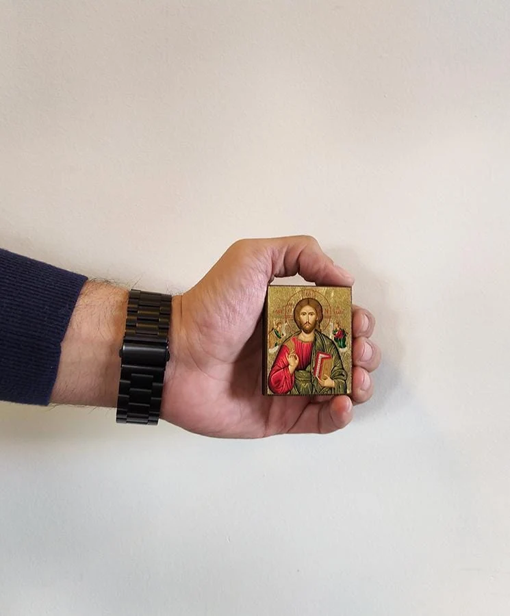 Christ Almighty - Magnetic image on wood - Mount Athos — additional product image 5 from Christianity Art
