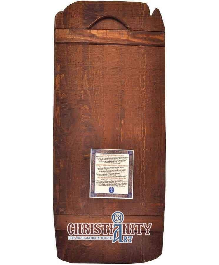 Saint George - Aged wooden image on canvas with gold background - Mount Athos — additional product image 2 from Christianity Art