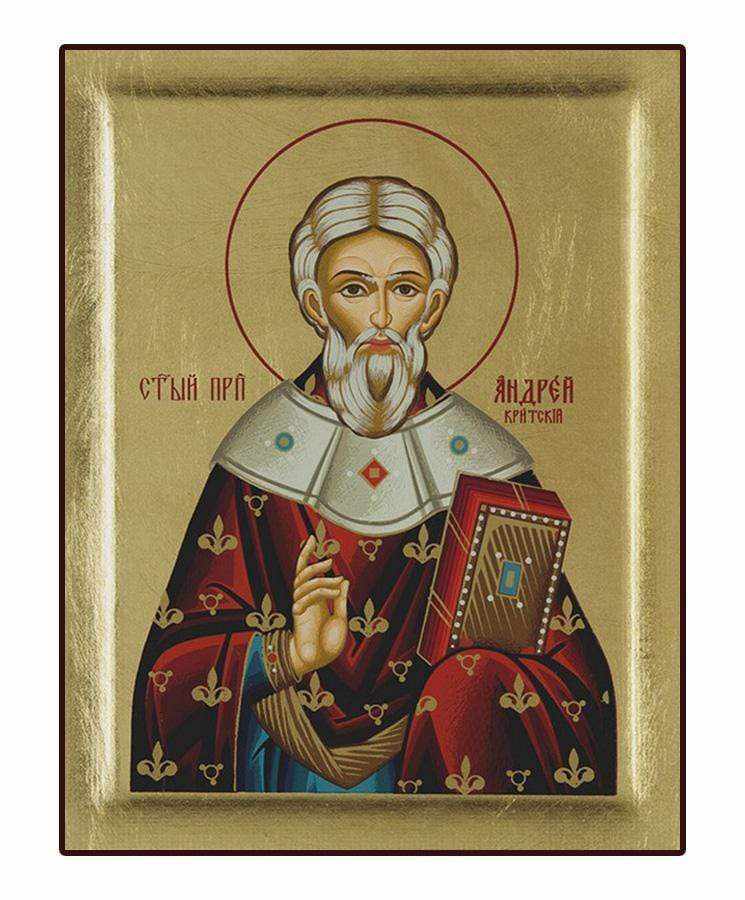 Saint Andrew - Excavated wooden image on canvas with gold background - Mount Athos — additional product image 6 from Christianity Art