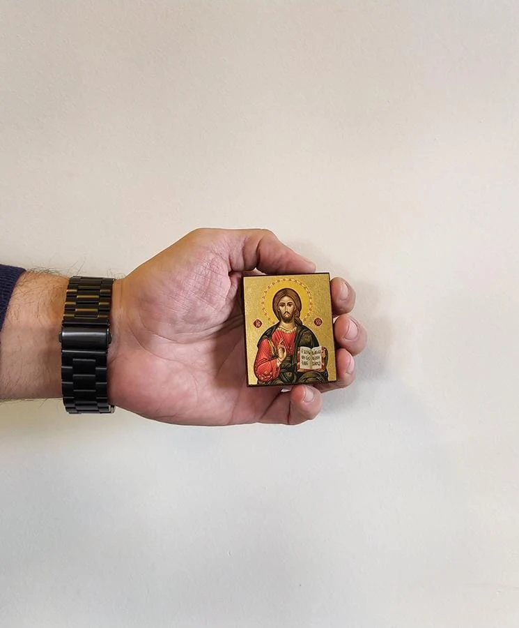 Jesus Christ Kazan - Magnetic image on wood - Mount Athos — additional product image 5 from Christianity Art