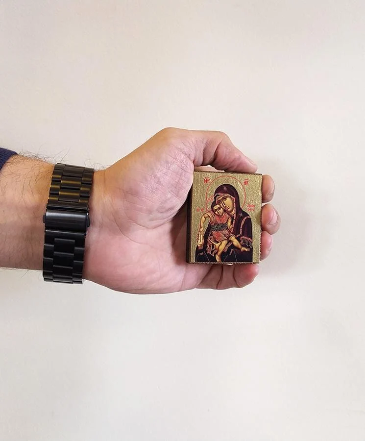 Virgin Mary Axion Esti - Magnetic image on wood - Mount Athos — additional product image 5 from Christianity Art