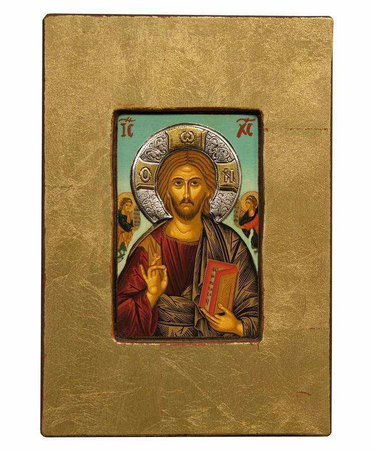 Christ Almighty - Old wooden image with silver halo locally gilded - Mount Athos — additional product image 6 from Christianity Art