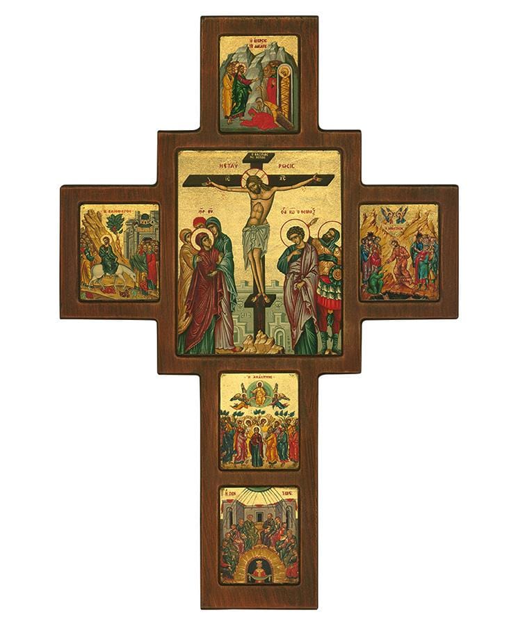 Cross of Blessings – Wooden Cross with Composition of Dodekaortos
