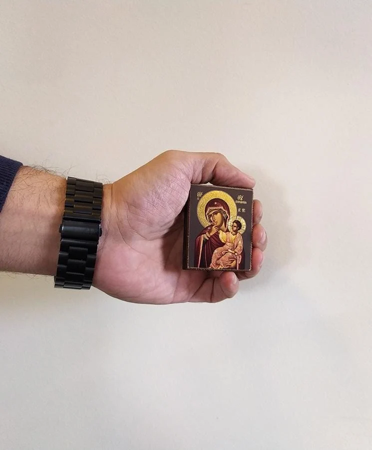 Virgin Mary - Magnetic image on wood - Mount Athos — additional product image 5 from Christianity Art
