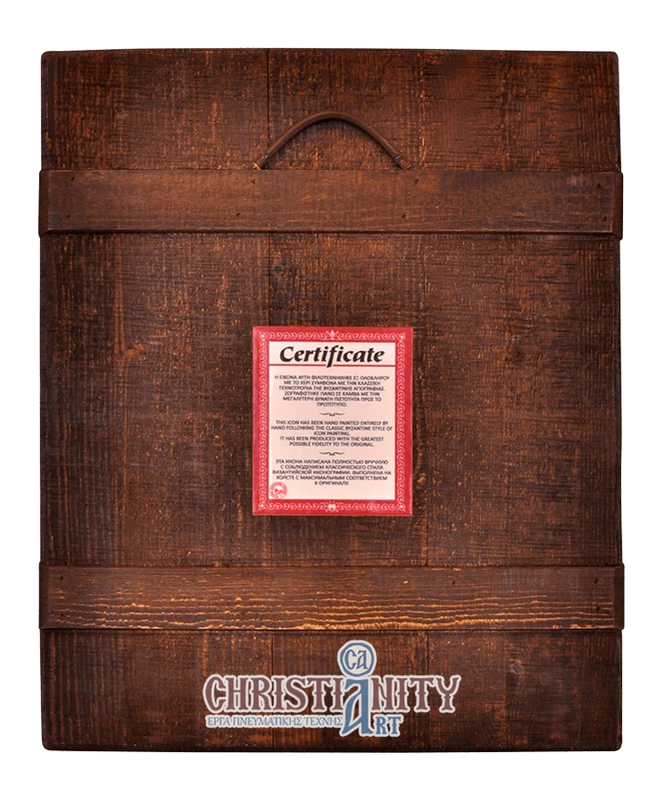Christ the Wisdom of God - Handmade icon of hagiography on aged wood - Mount Athos — additional product image 2 from Christianity Art