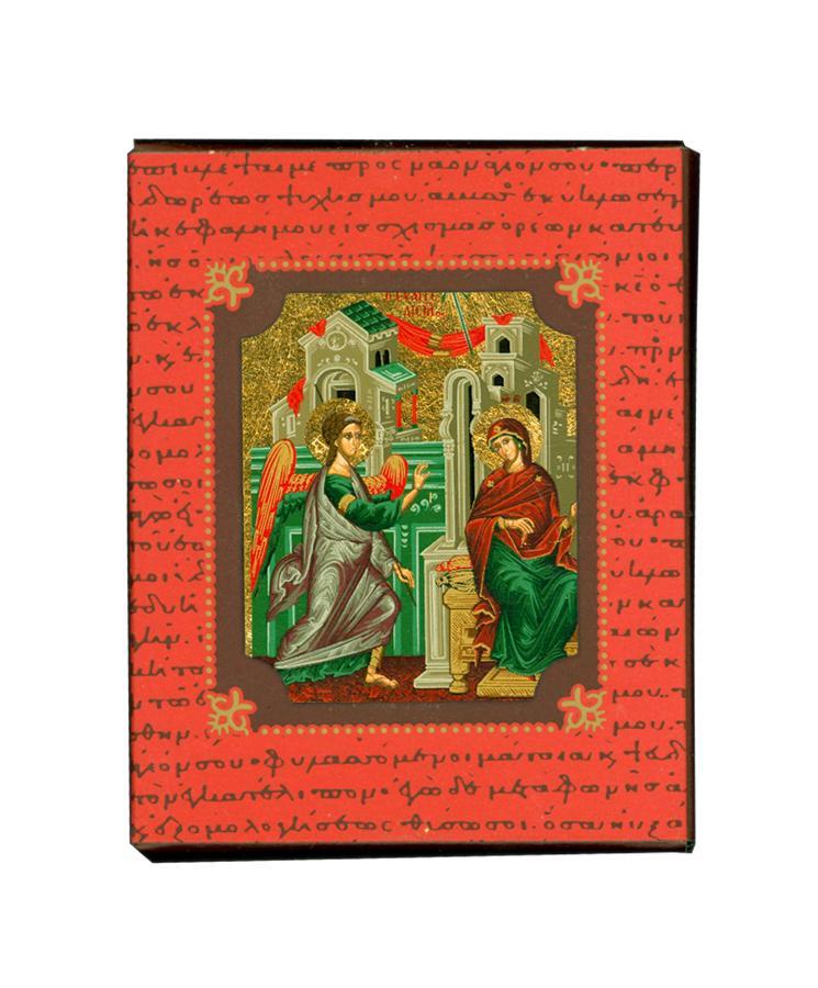 The Annunciation of the Virgin - Magnetic image on wood - Mount Athos — additional product image 4 from Christianity Art