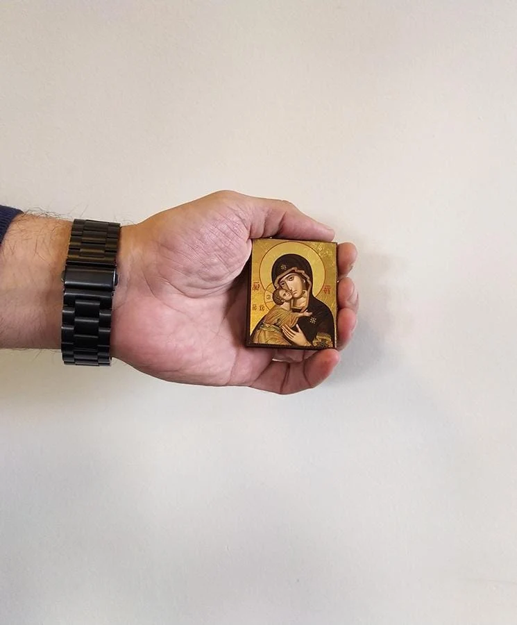 Virgin Mary Vladimir - Magnetic image on wood - Mount Athos — additional product image 5 from Christianity Art