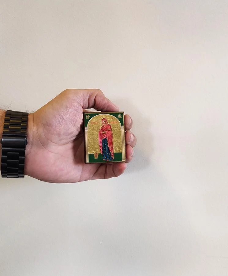 Virgin Mary Gerontissa - Magnetic image on wood - Mount Athos — additional product image 5 from Christianity Art