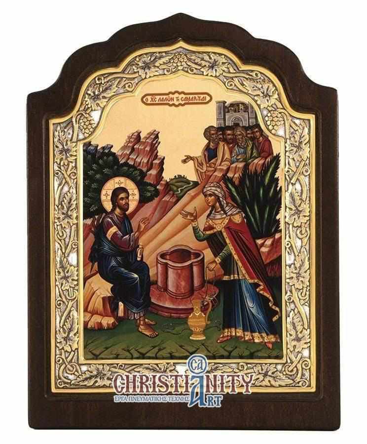 Jacob’s Frear - Silver image on wood, locally gilded - Mount Athos