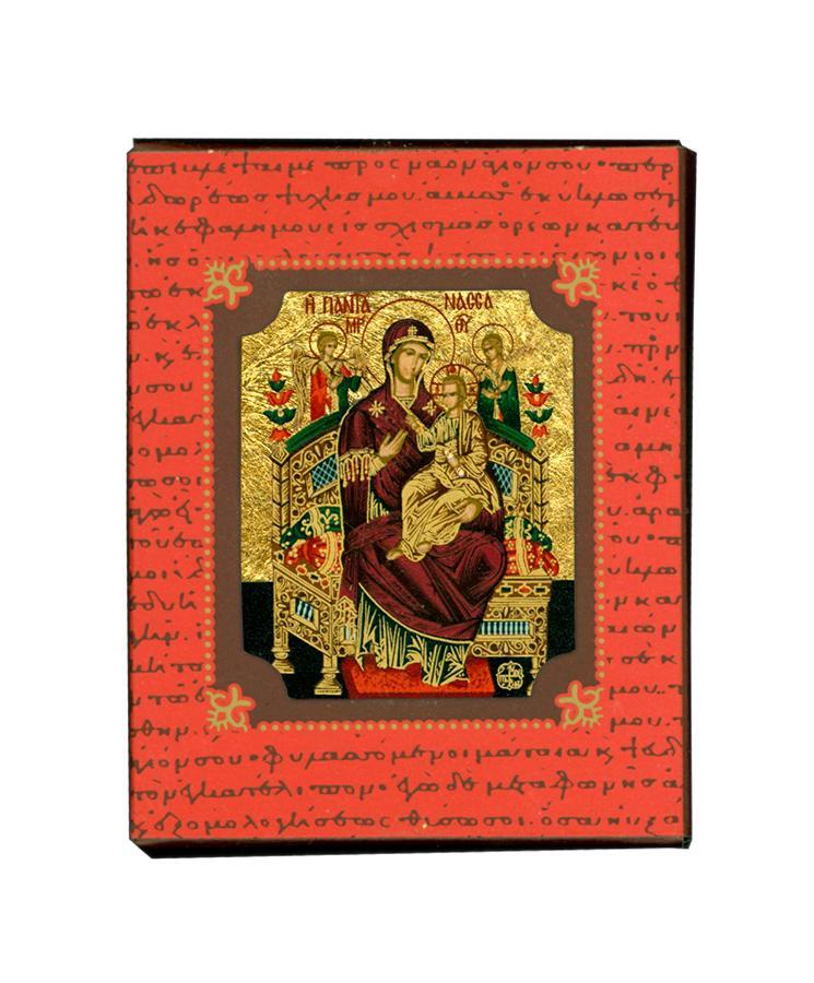 Virgin Mary Pantanassa - Magnetic image on wood - Mount Athos — additional product image 4 from Christianity Art