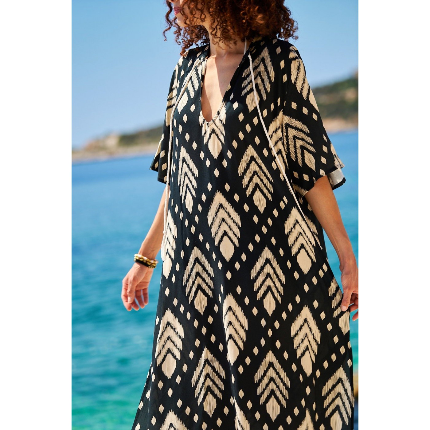 KOKKOSAMMOU Maxi caftan Samothraki — Dresses from Toolittle — additional view 8