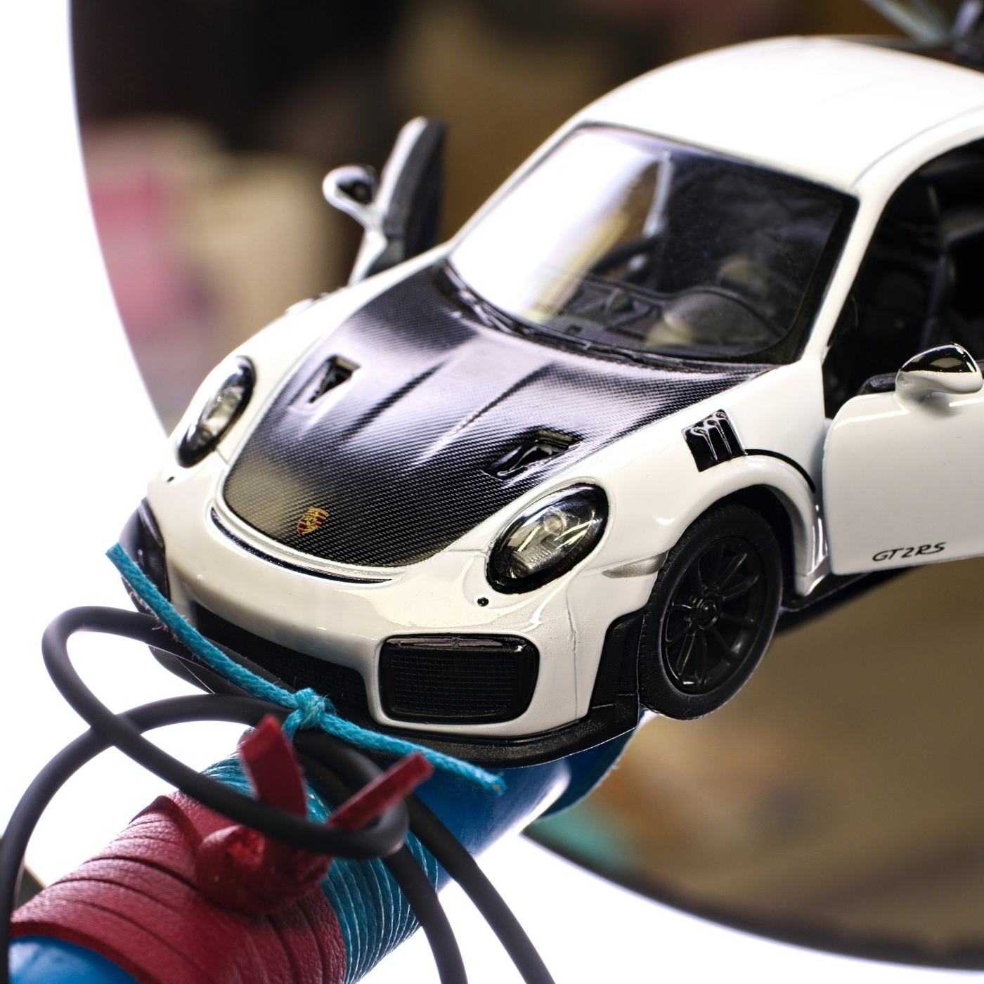 White Porsche Carrera Easter Candle — Candles & home fragrance from Toolittle — additional view 4