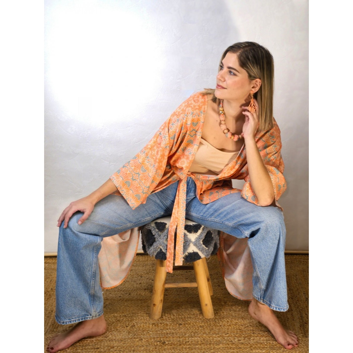 KOKKOSAMMOU Maxi caftan-kimono Crete — Dresses from Toolittle — additional view 5