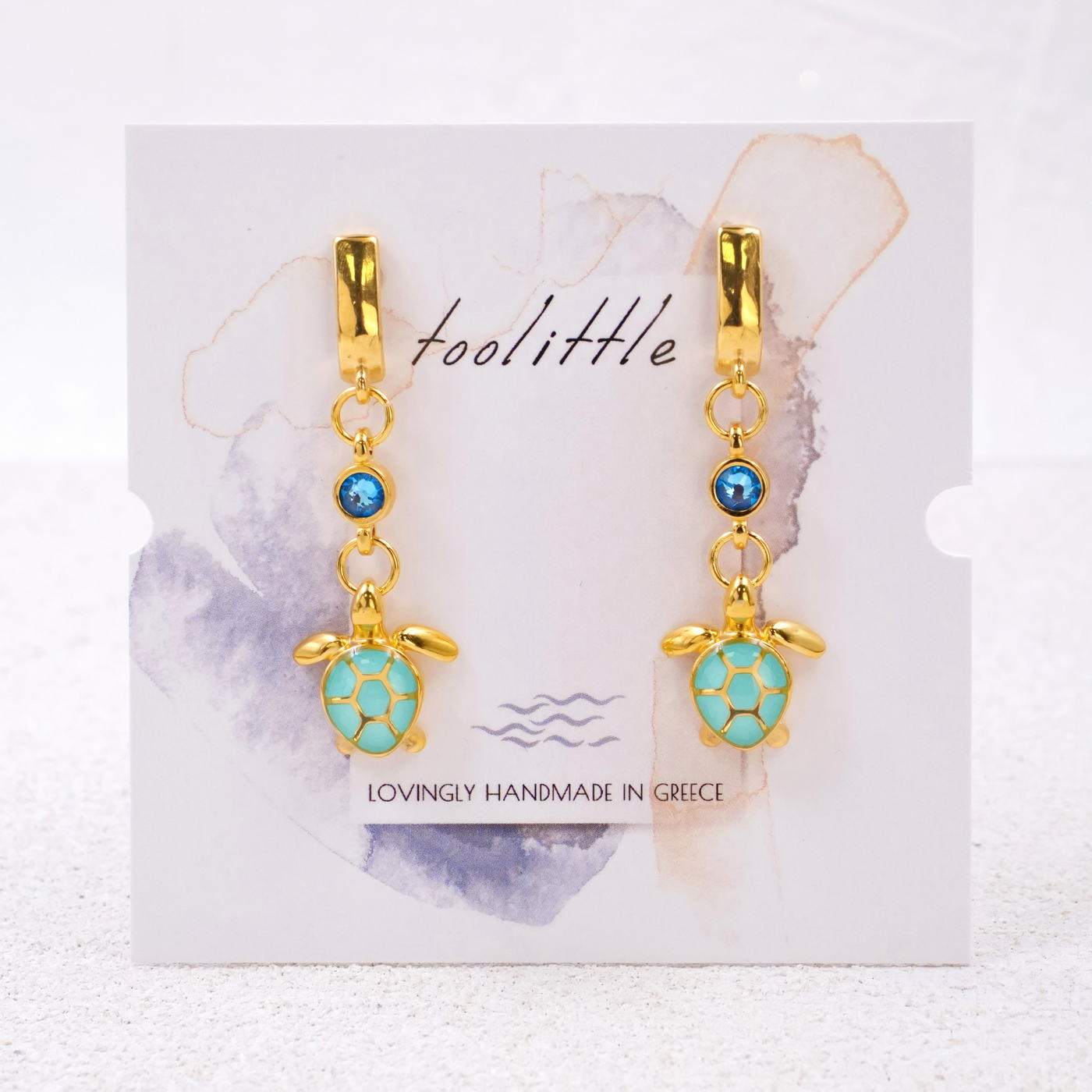 Enamel & Crystal Earrings — Earrings from Toolittle — additional view 2