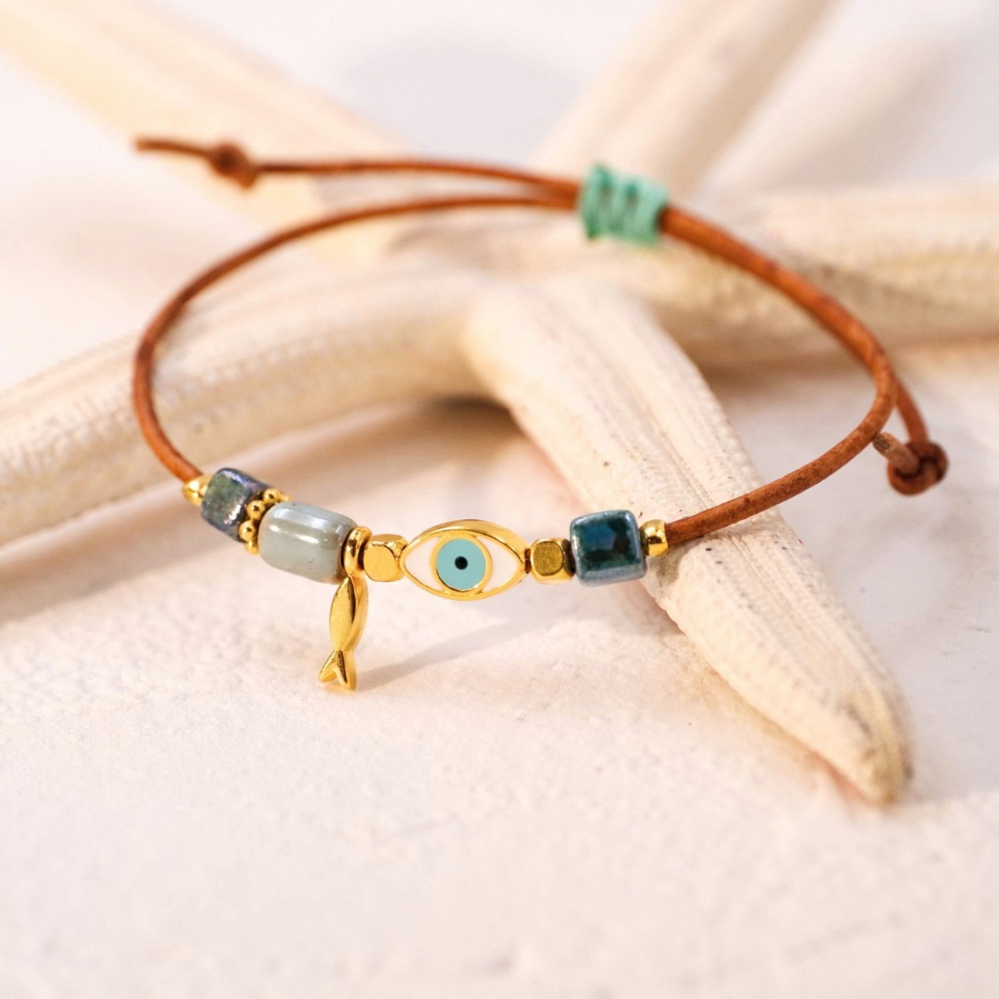 Makrame Bracelet with Evil Eye — Bracelets from Toolittle — additional view 3