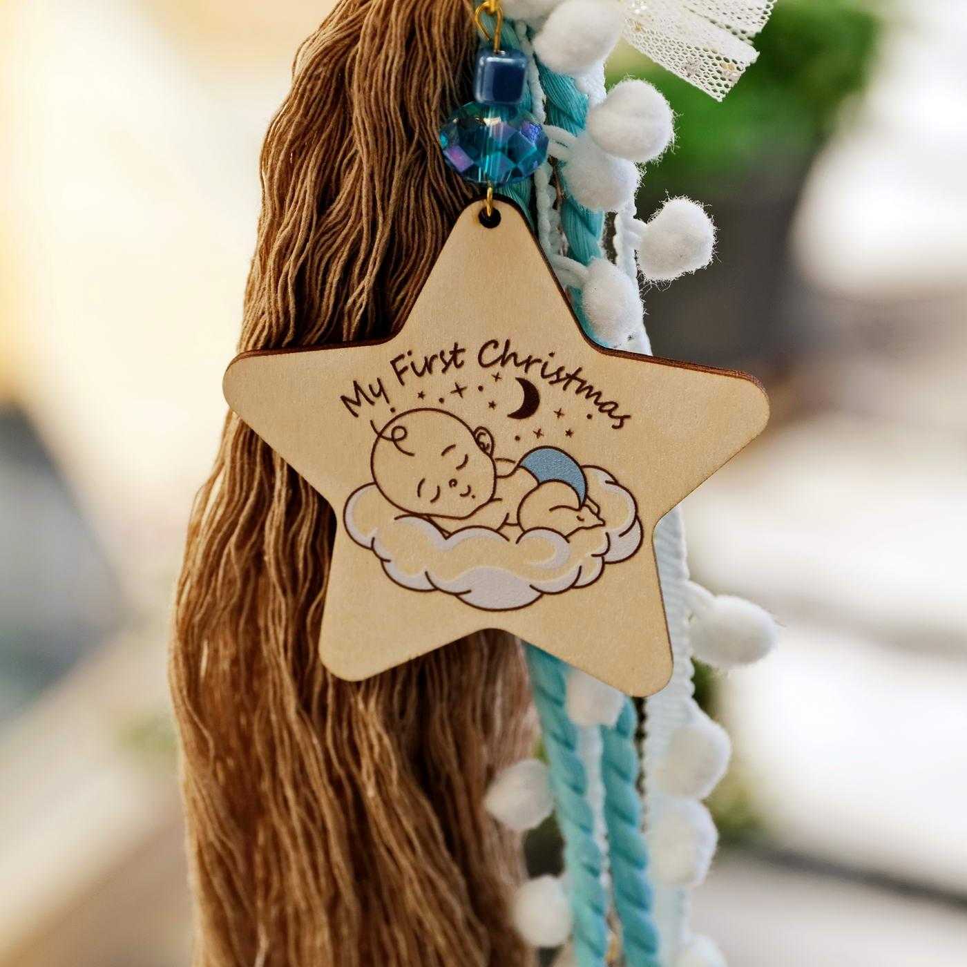 Wooden lucky charm My first Christmas — Pendants & charms from Toolittle — additional view 4