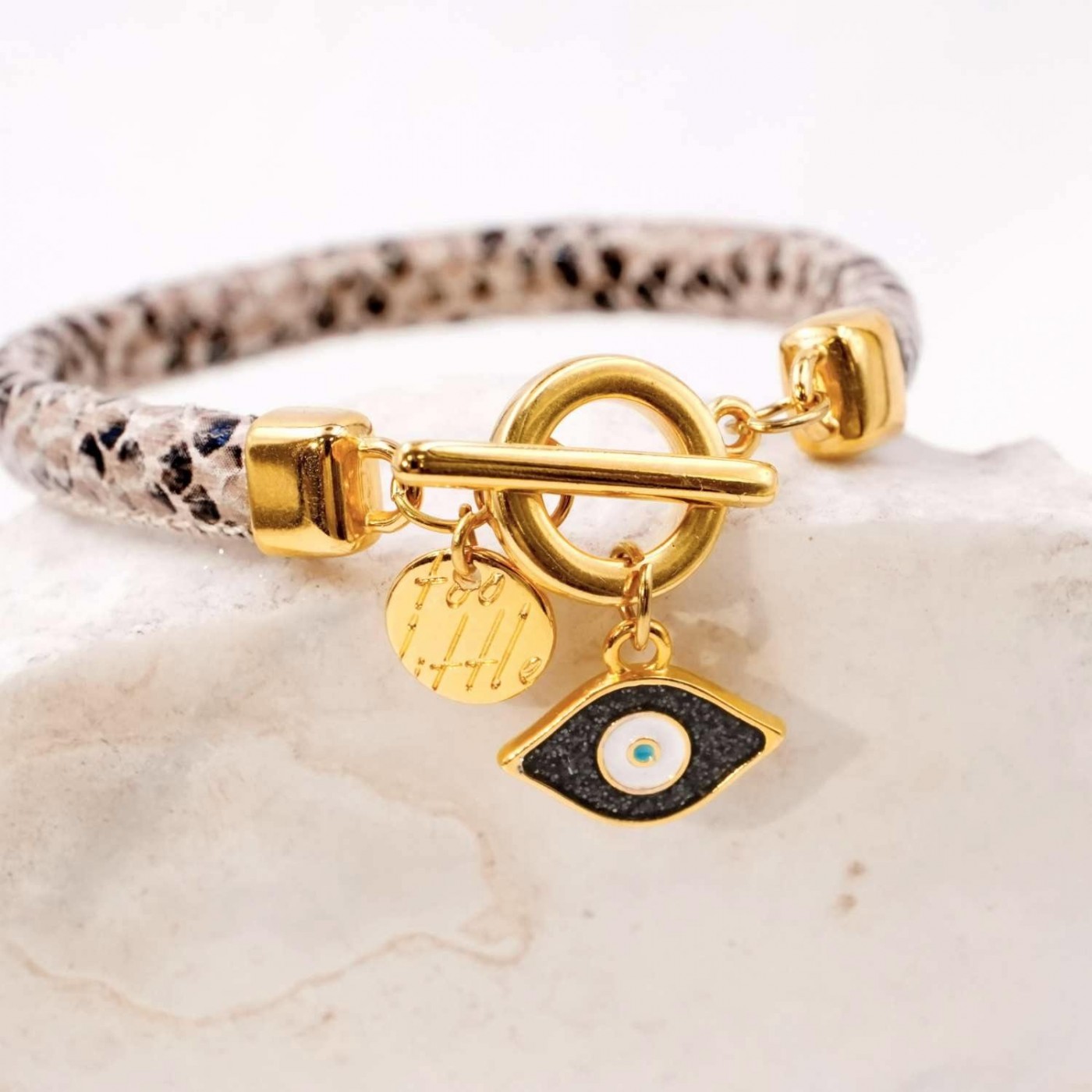 Women's Bracelet with Enamelled Evil Eye — Bracelets from Toolittle — additional view 2