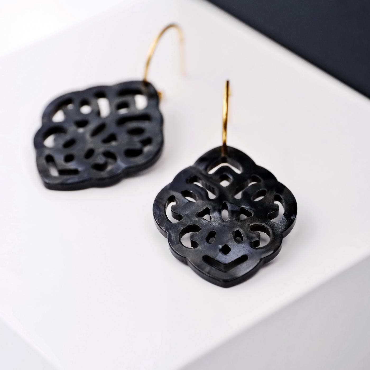 Resin broderie earrings — Earrings from Toolittle — additional view 7