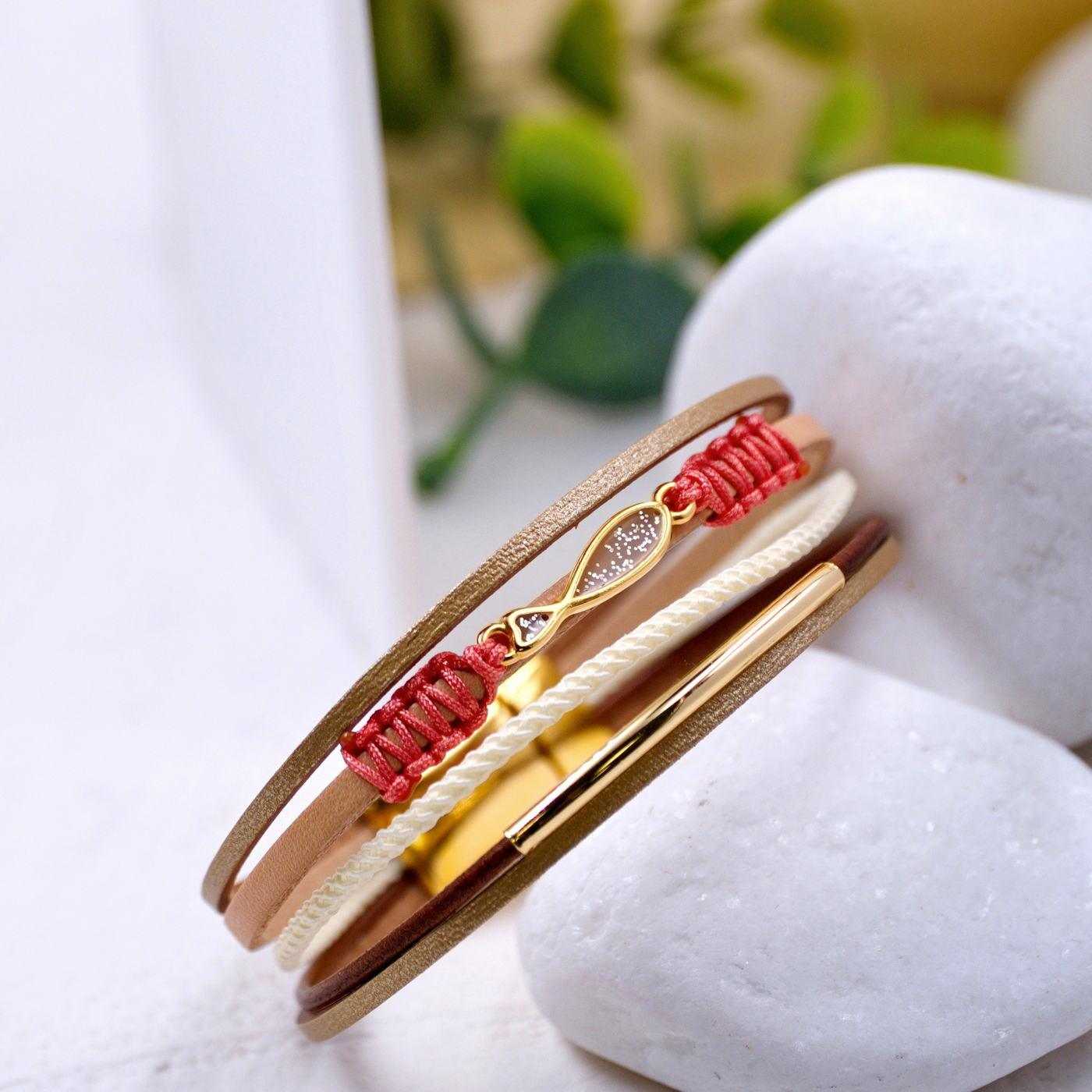 Enamelled Fish Leather Bracelet — Bracelets from Toolittle — additional view 3