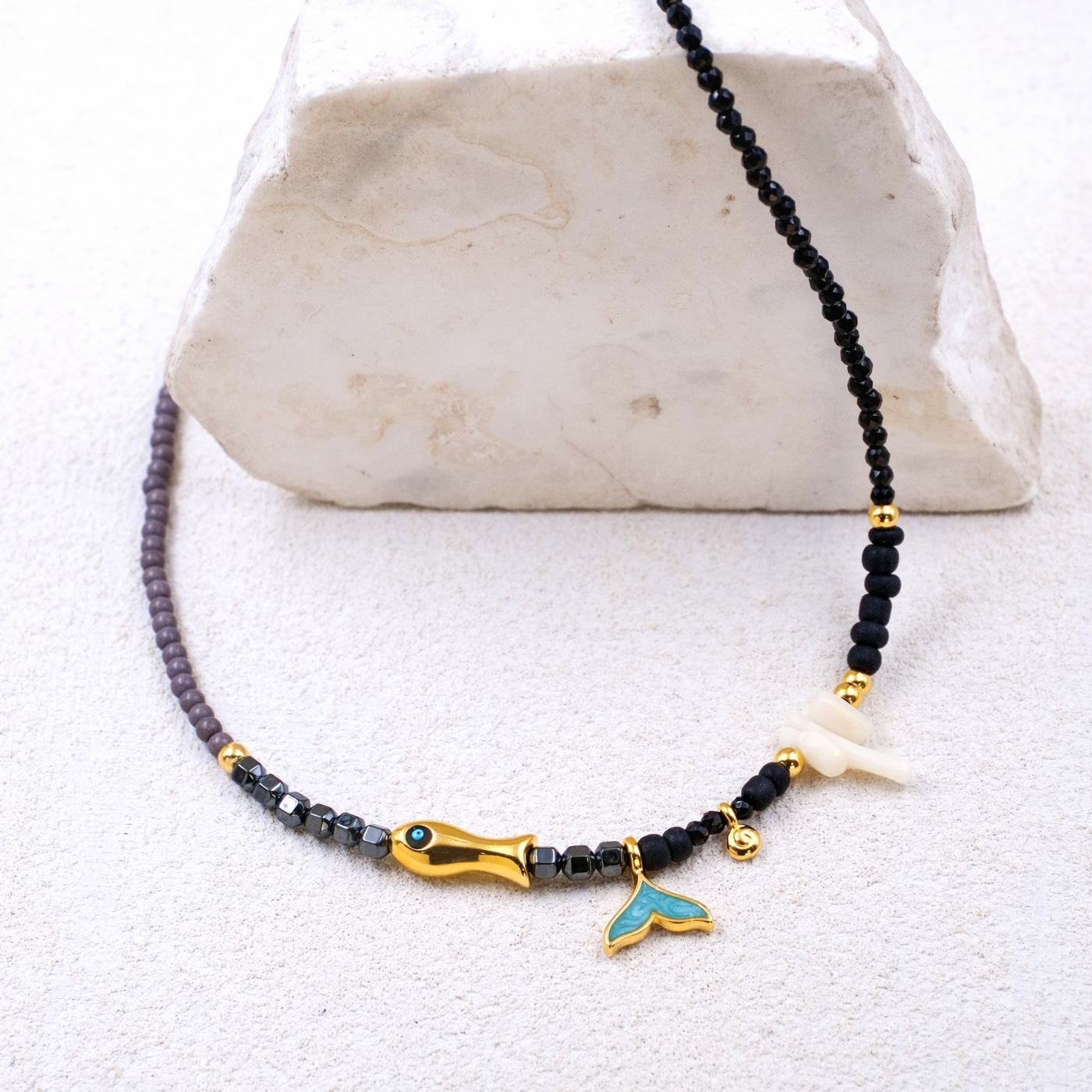 Coral & Stones Short Necklace — Necklaces from Toolittle — additional view 3