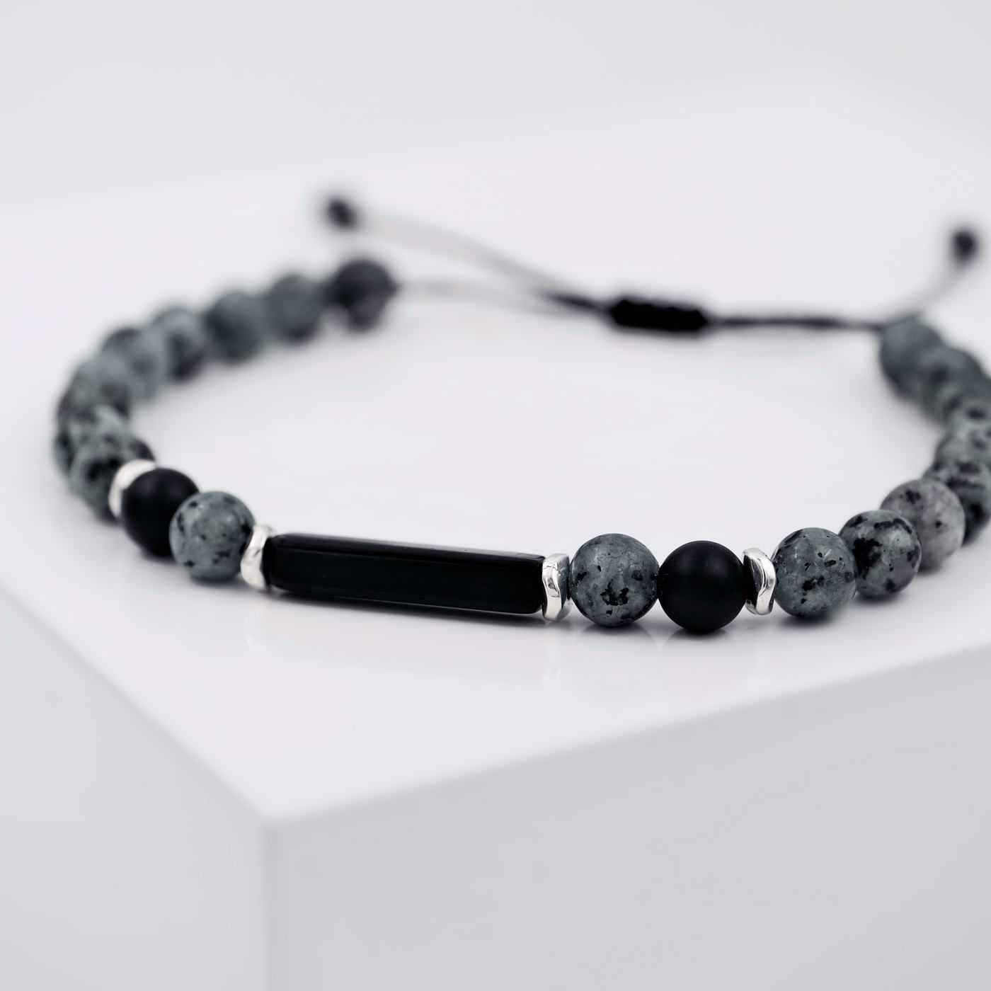 Bracelet for men with semiprecious beads — Bracelets from Toolittle — additional view 4