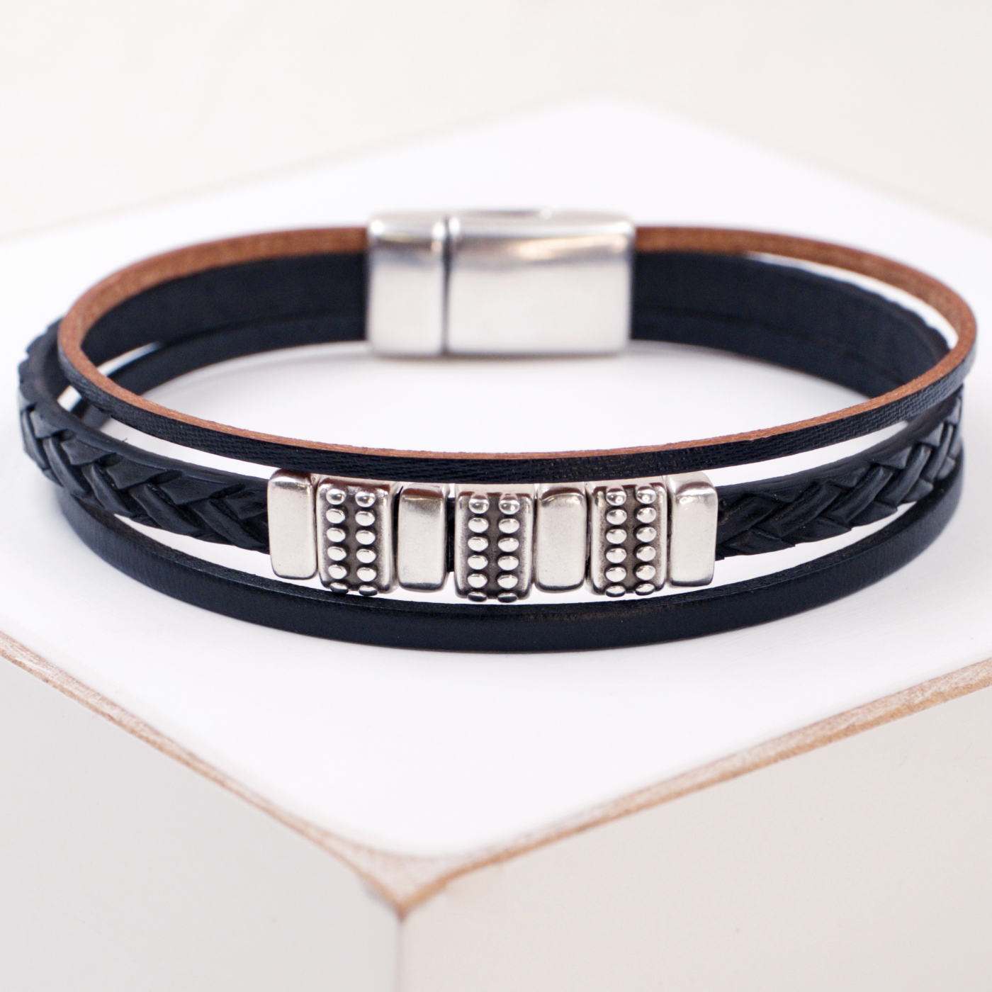 Braided Leather Men's Bracelet