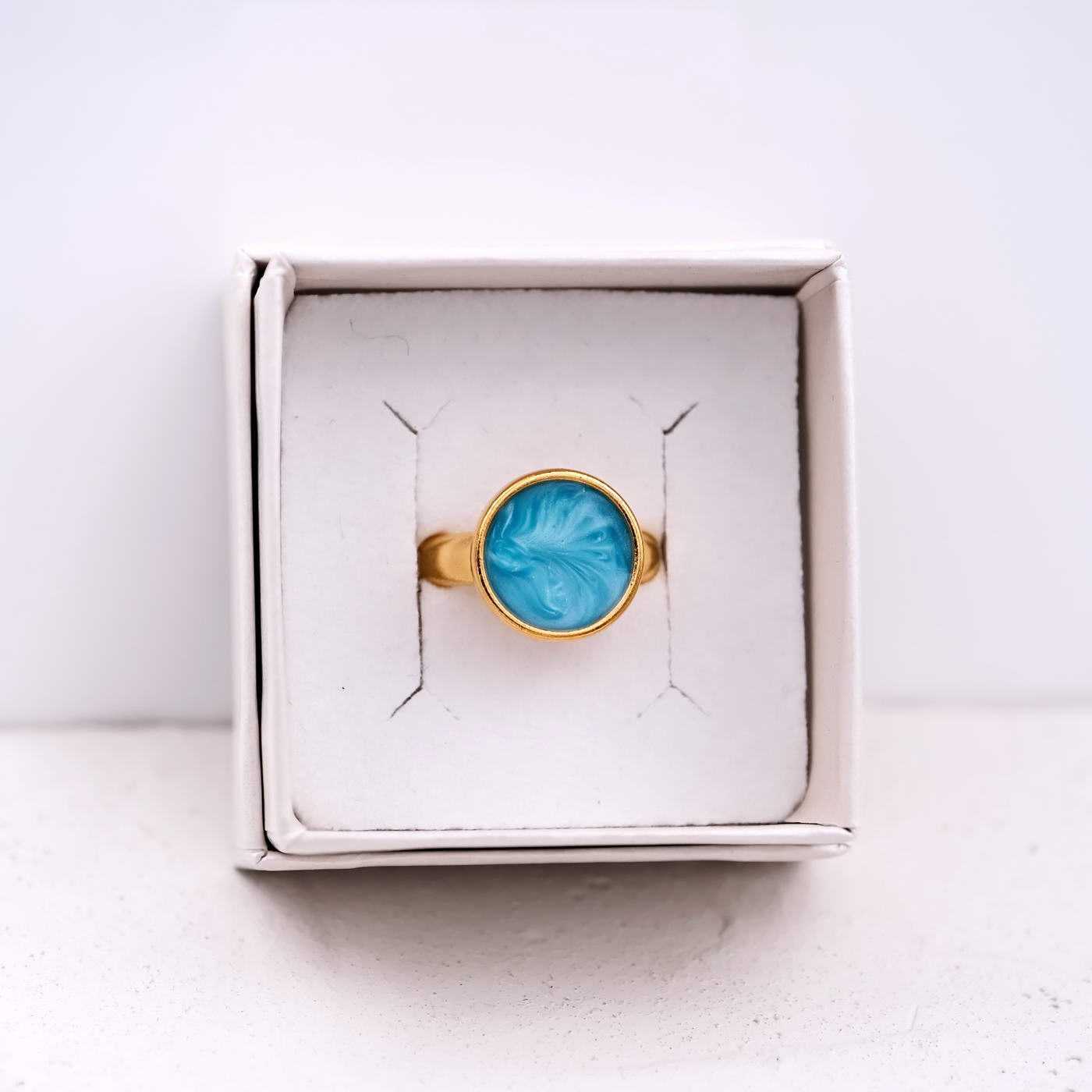 Gold-plated ring with enamel — Rings from Toolittle — additional view 2