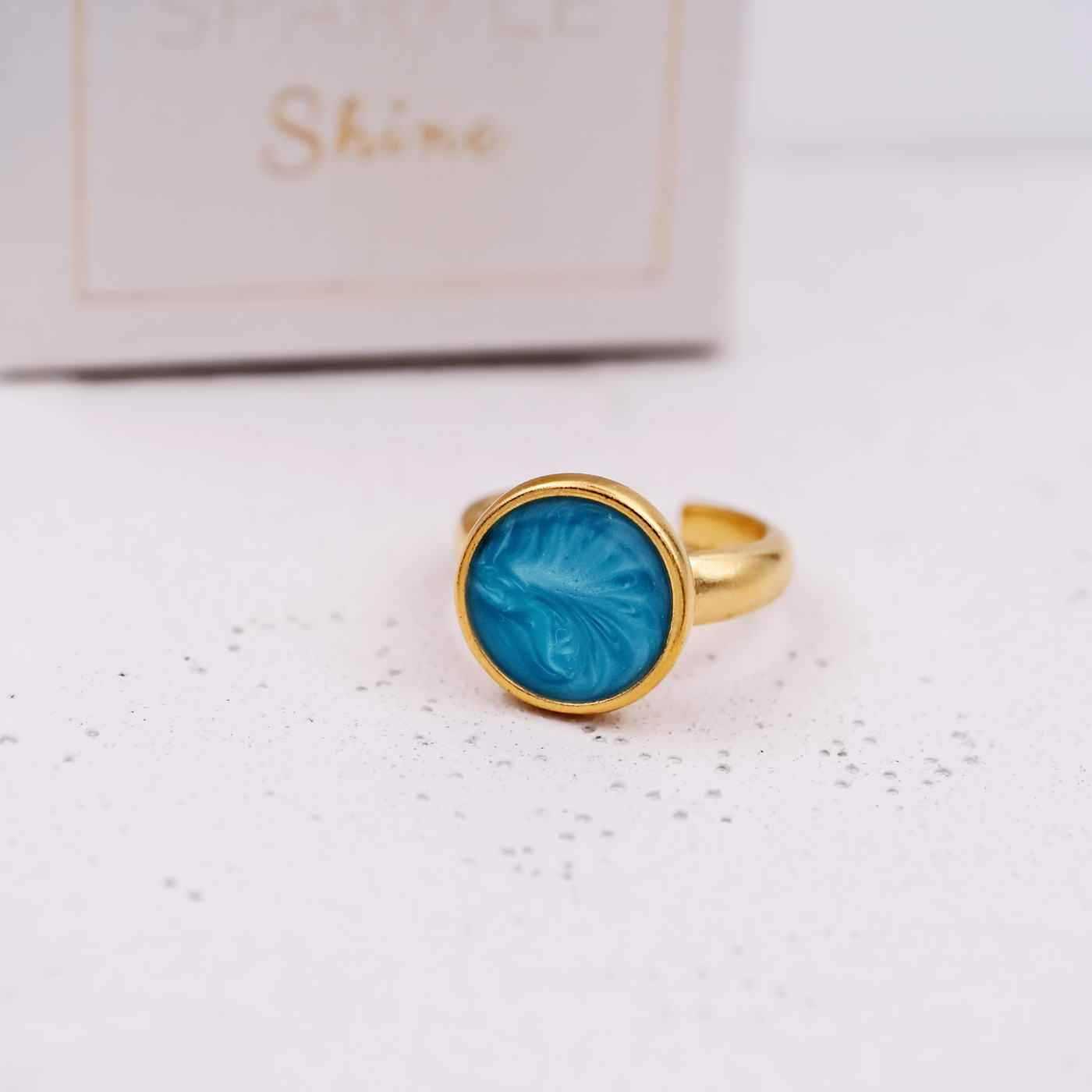 Gold-plated ring with enamel — Rings from Toolittle — additional view 3