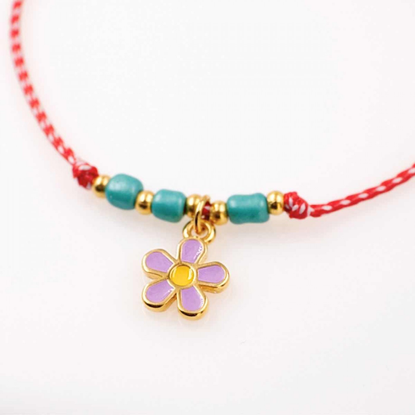 Women’s Martaki Bracelet: Gold-plated Enamelled Flower — Bracelets from Toolittle — additional view 2
