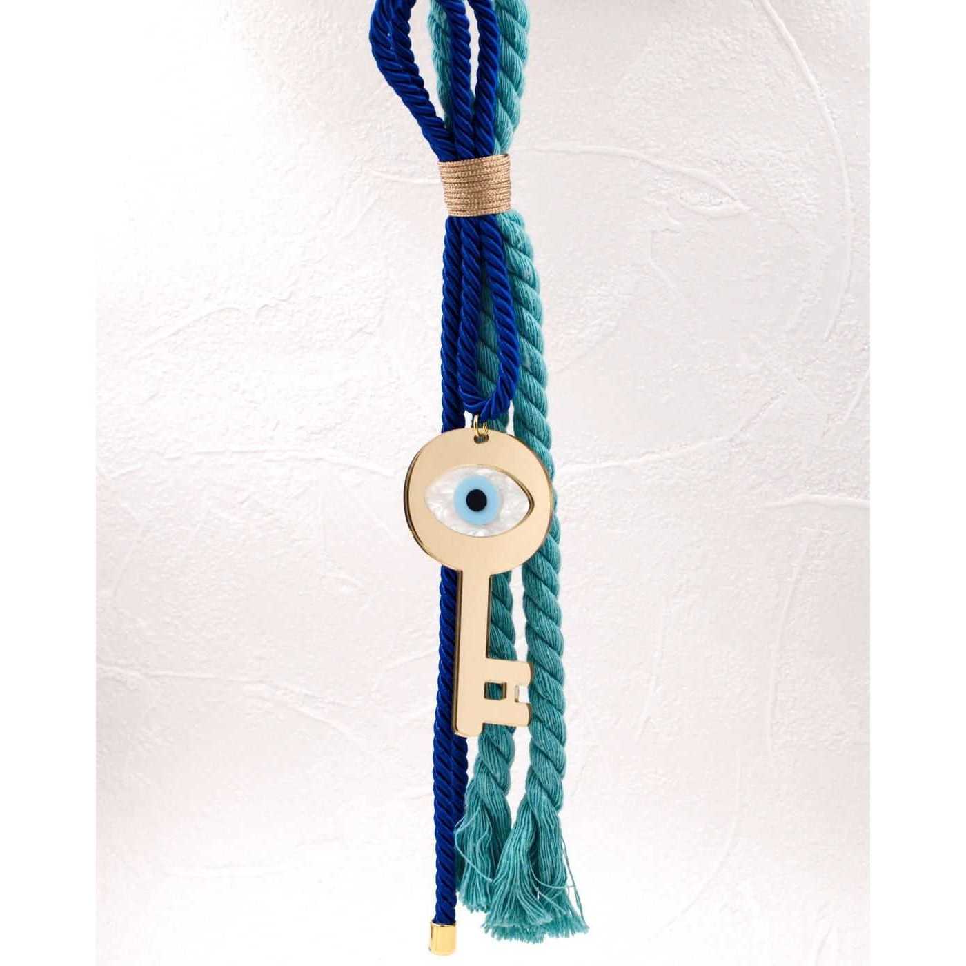 Aegean Collection Lucky Charm Key with Evil Eye — Pendants & charms from Toolittle — additional view 5