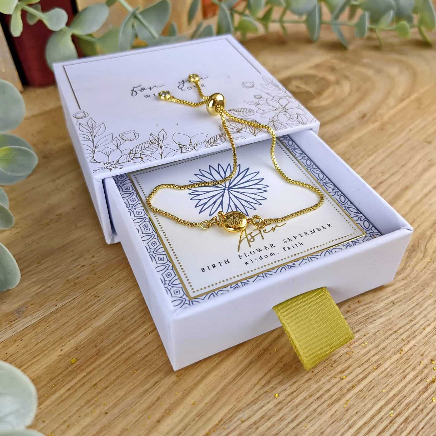 Birth Flower Bracelet - September — Bracelets from Toolittle — additional view 3