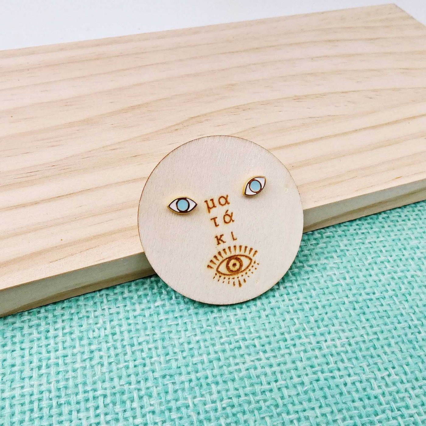 "It's all Greek to me" evil eye Earrings — Earrings from Toolittle — additional view 5