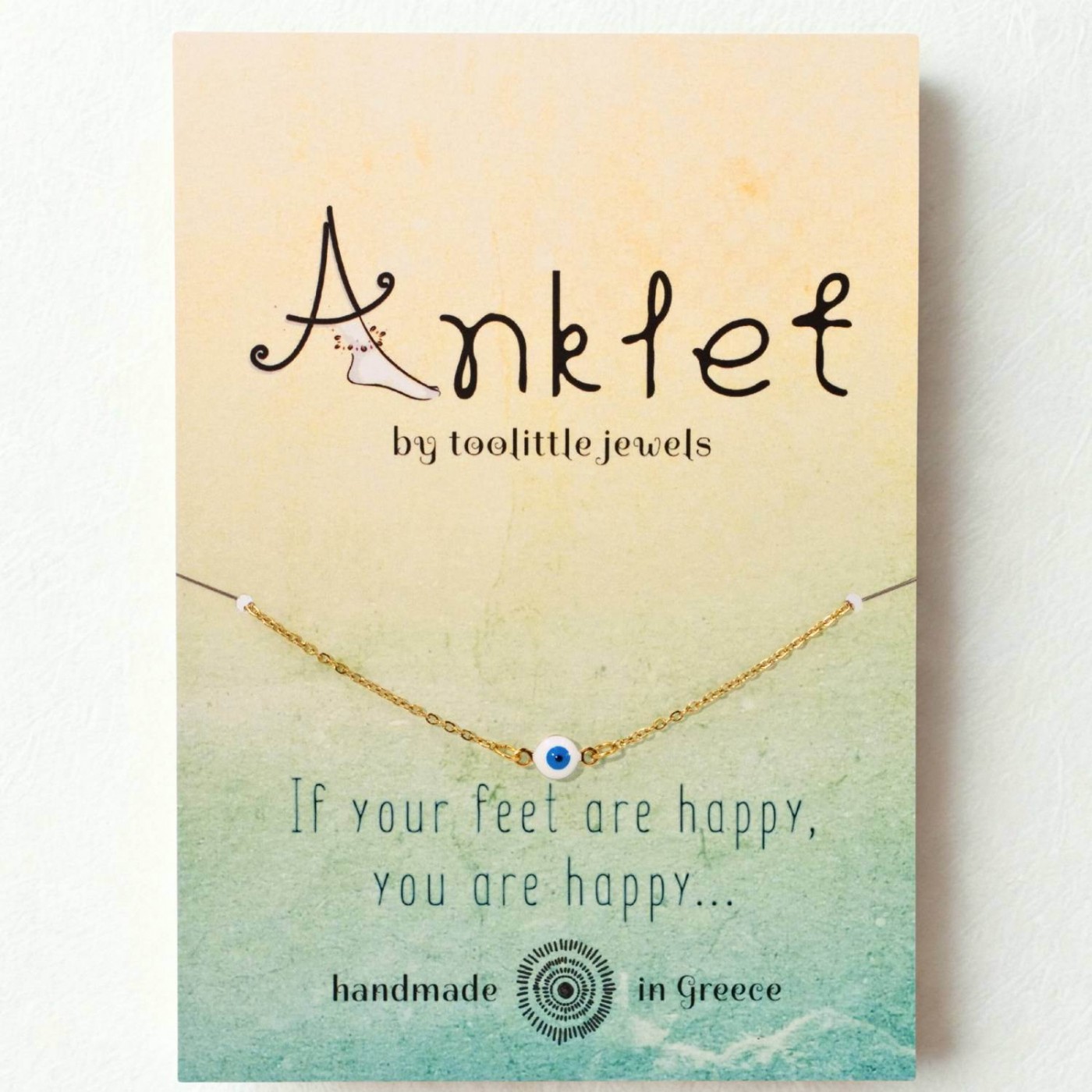 Inox Evil Eye Chain Anklet — Anklets from Toolittle — additional view 3