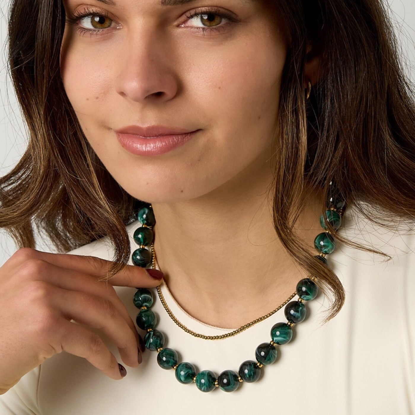 Stainless Steel Jewelry: Handmade Stone Necklace — Necklaces from Toolittle — additional view 2