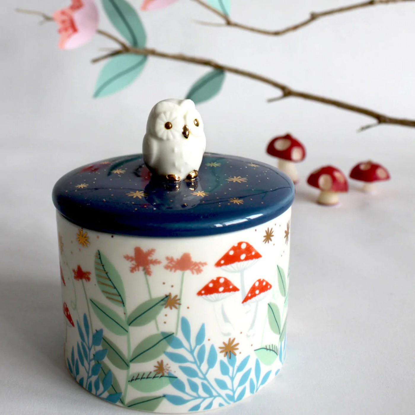 Secret Garden Owl Jar — Ceramics & pottery from Toolittle — additional view 2