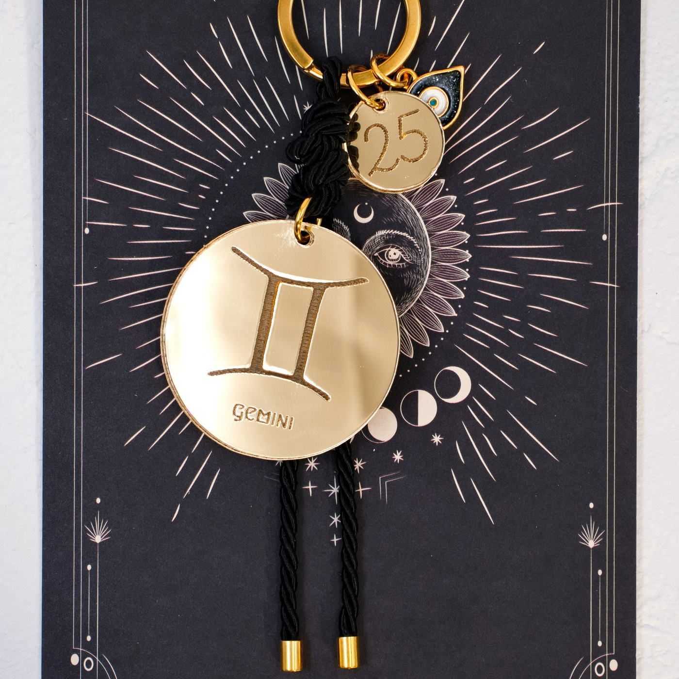 Gemini Sign Lucky Keychain — Pendants & charms from Toolittle — additional view 3