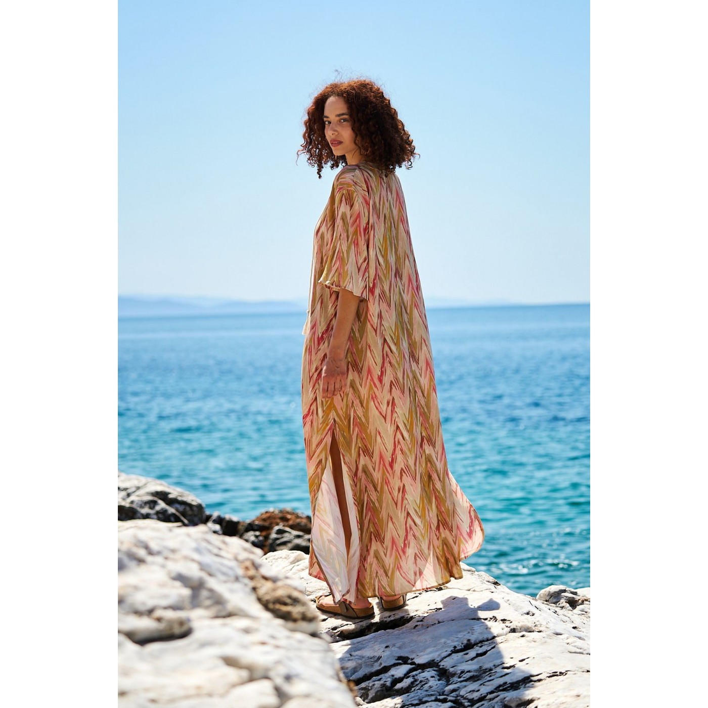 KOKKOSAMMOU Maxi caftan Antiparos — Dresses from Toolittle — additional view 4