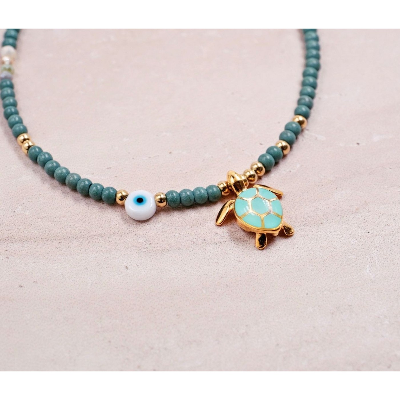 Enamelled Sea Turtle Necklace - Color Option — Necklaces from Toolittle — additional view 9