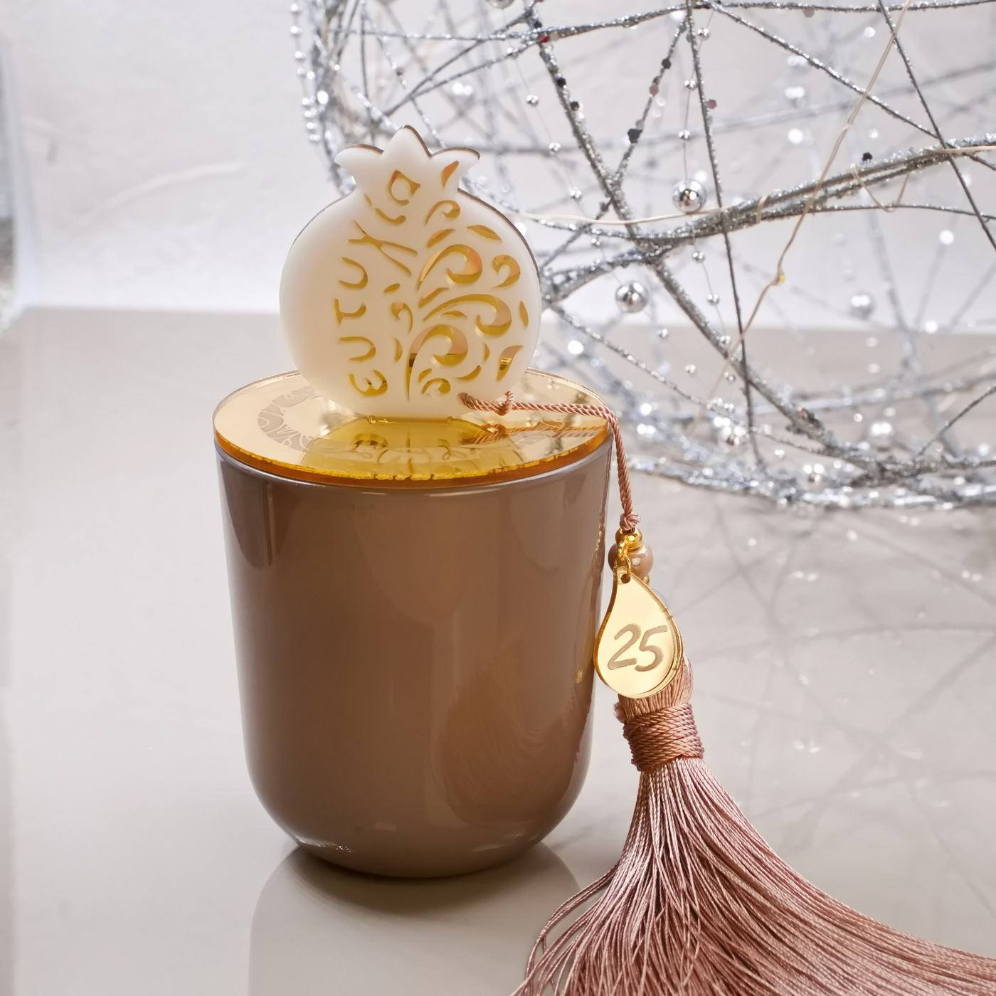 Lucky Pomegranate Scented Glass Candle
