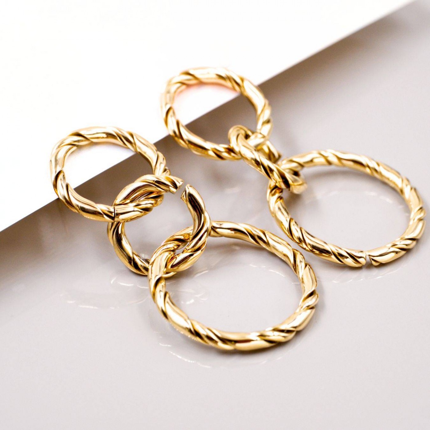 Gold-plated Steel Earrings — Earrings from Toolittle — additional view 2