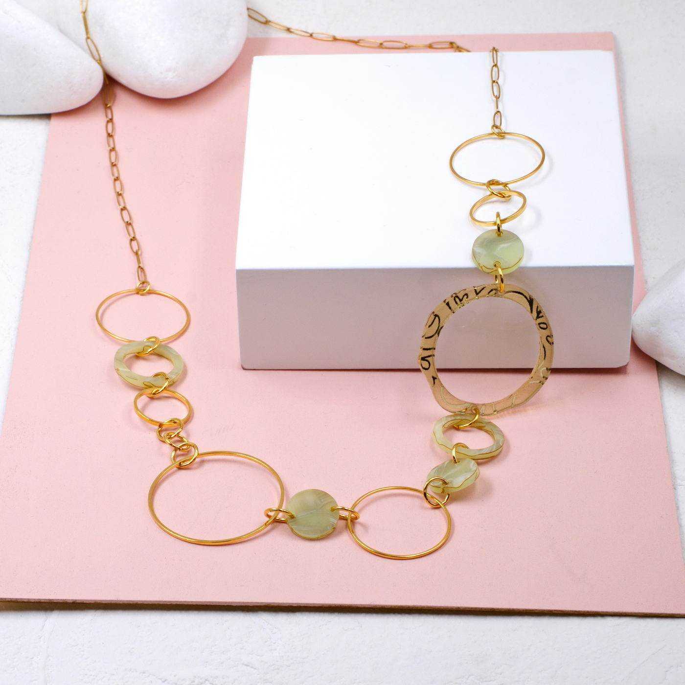 Plexi Circles Long Necklace — Necklaces from Toolittle — additional view 3