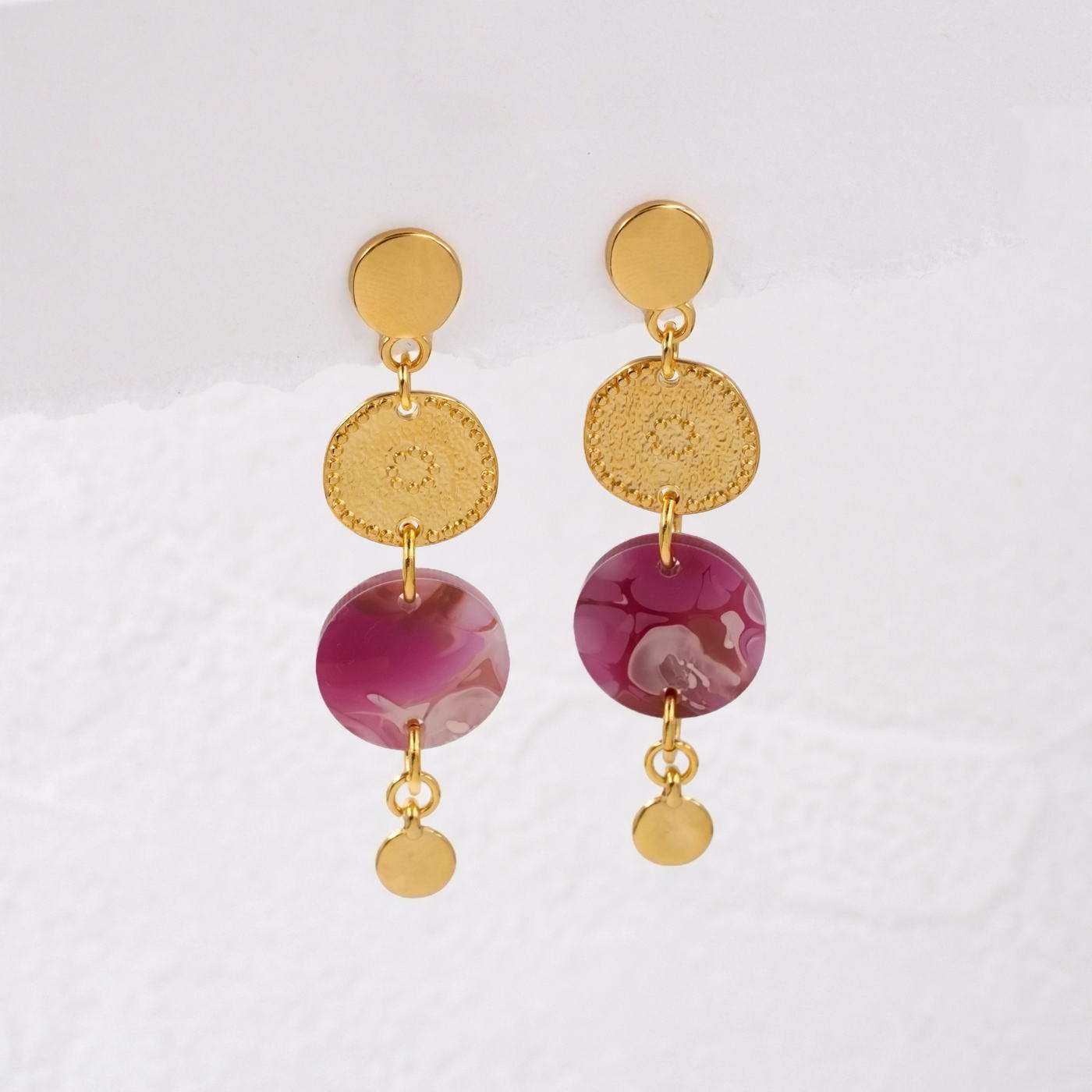 Hoop earrings with plexiglass part — Earrings from Toolittle — additional view 3