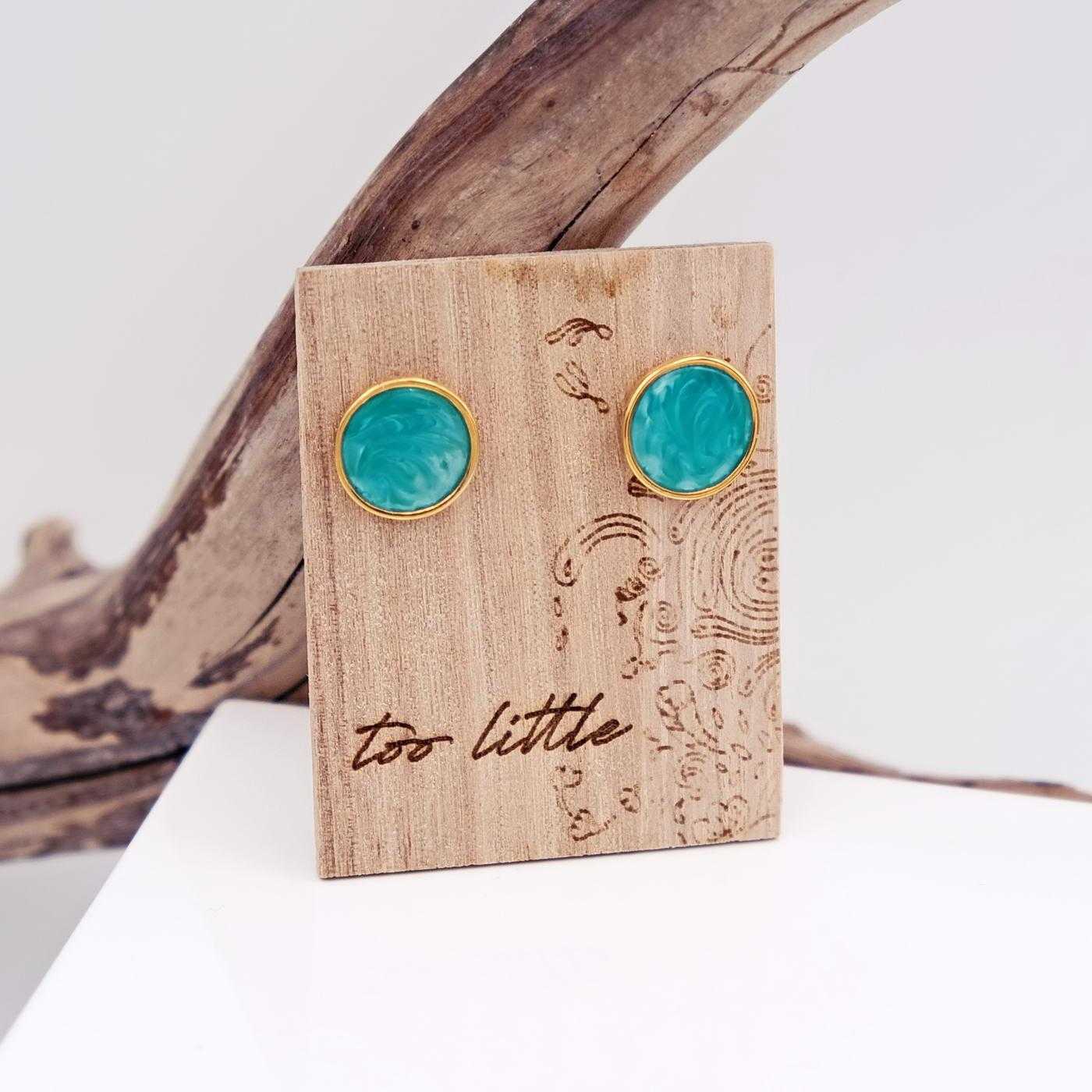 "Maxi Dots on Wood" Stud earrings