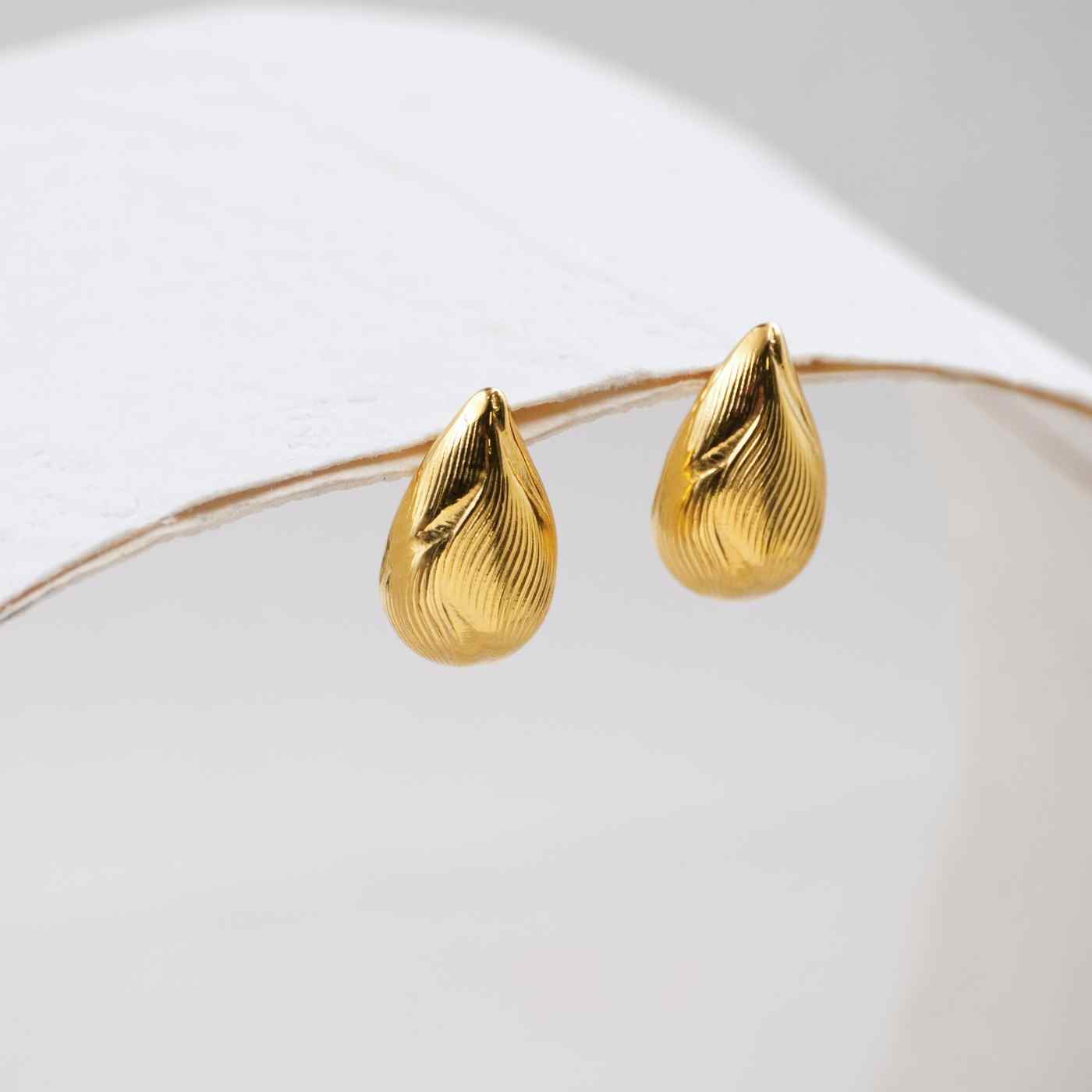 Gold-plated Drop Earrings — Earrings from Toolittle — additional view 3