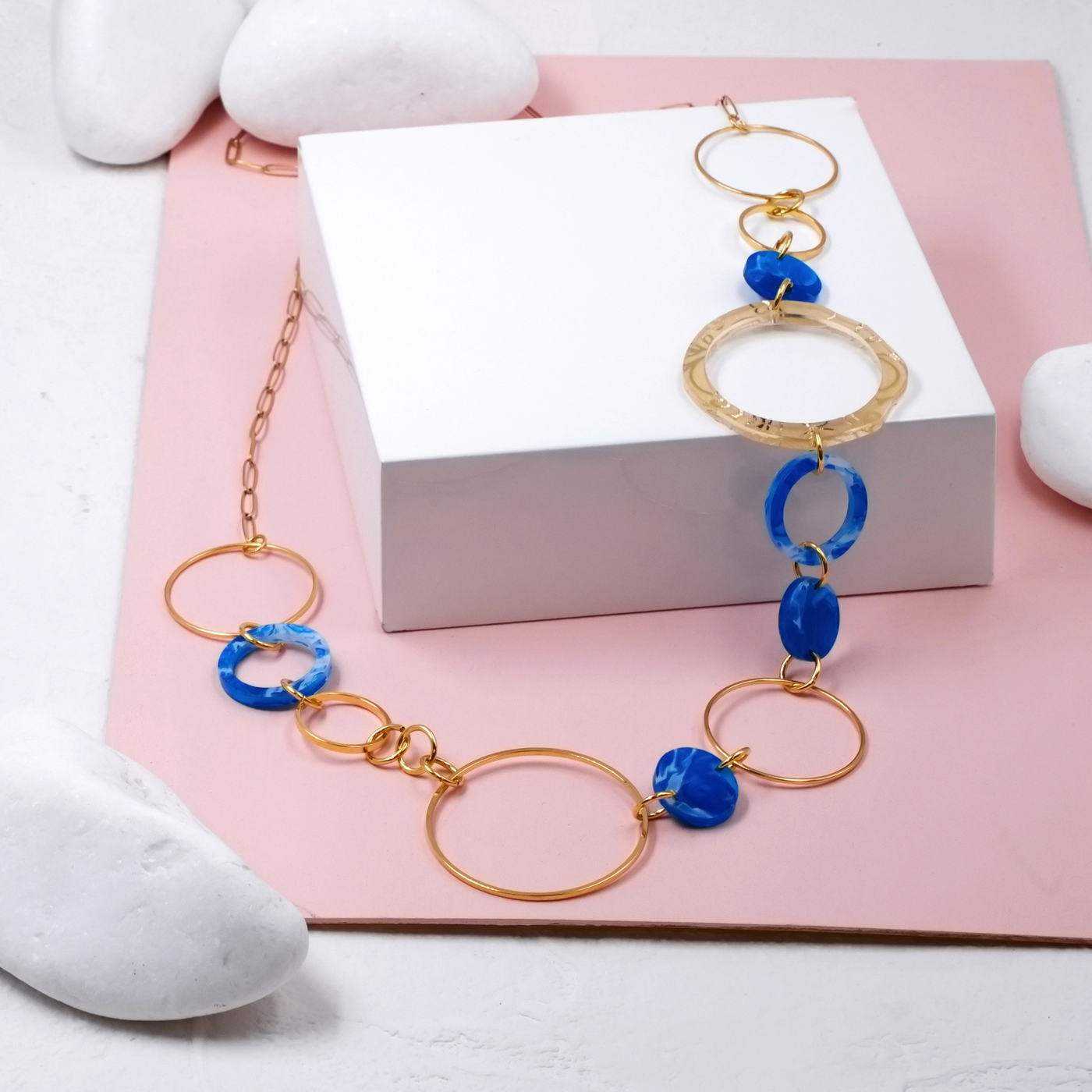 Plexi Circles Long Necklace — Necklaces from Toolittle — additional view 2