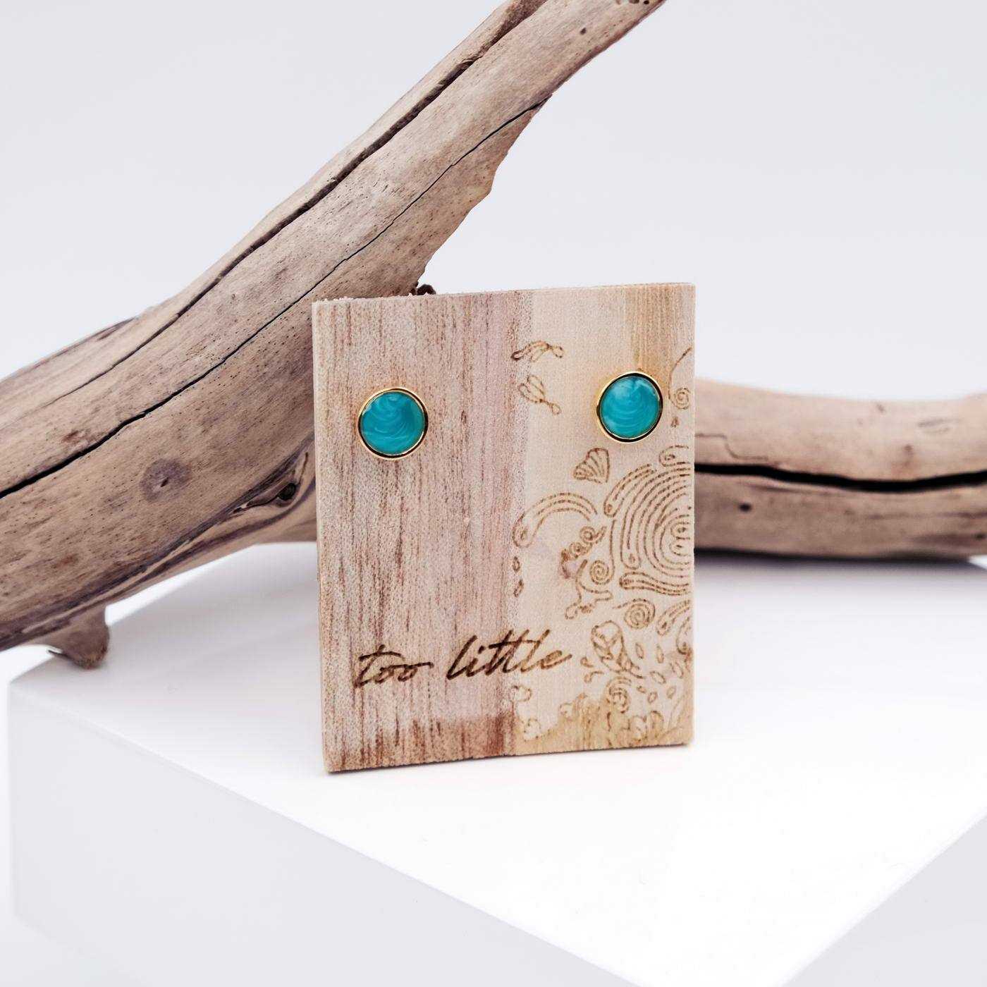 "Midi Dots on Wood" Stud earrings — Earrings from Toolittle — additional view 2